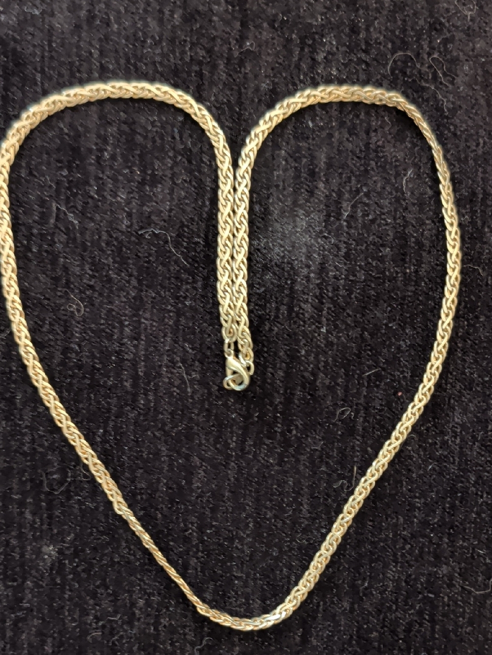 Gold Tone Woven Rope Chain Necklace